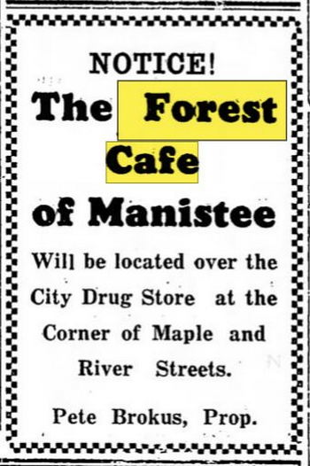 Forest Cafe - Jan 1940 Ad